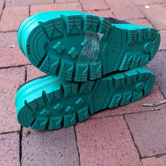 UGG® Australia Womens Leather Merina Platform Boots Black/Green NEW IN BOX - Picture 5 of 13